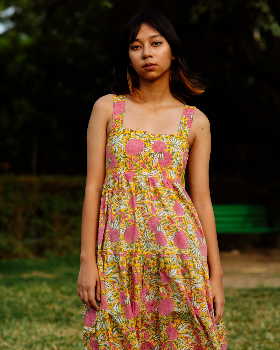 PINK FLOWER RAPID MAXI DRESS