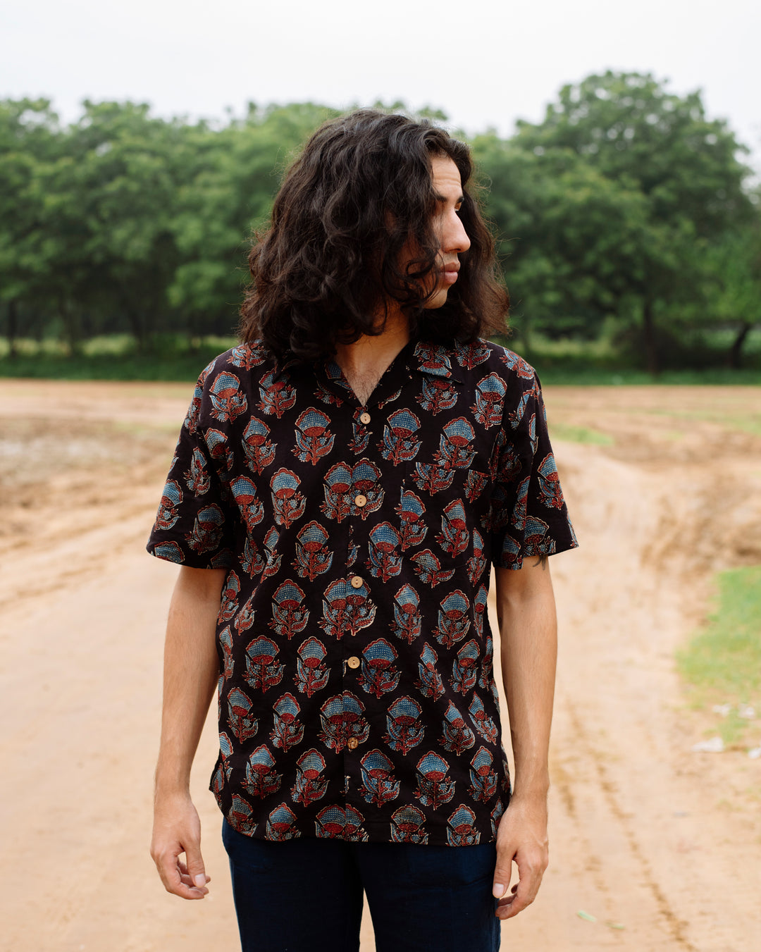 NILA GULDASTA AJRAKH SHIRT