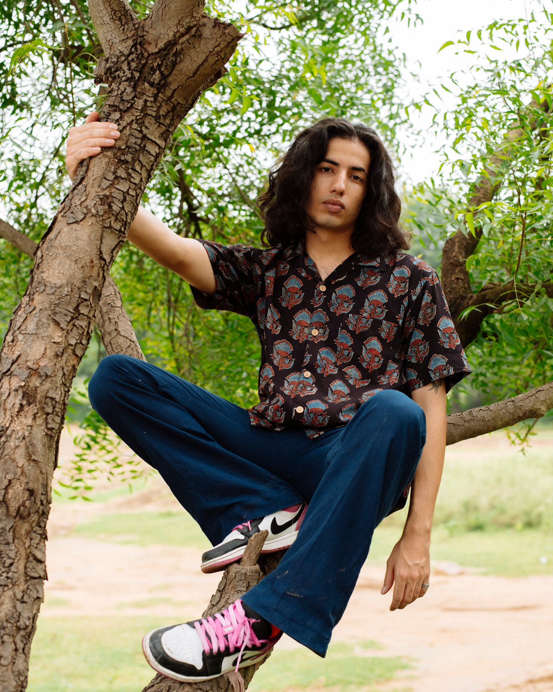 NILA GULDASTA AJRAKH SHIRT