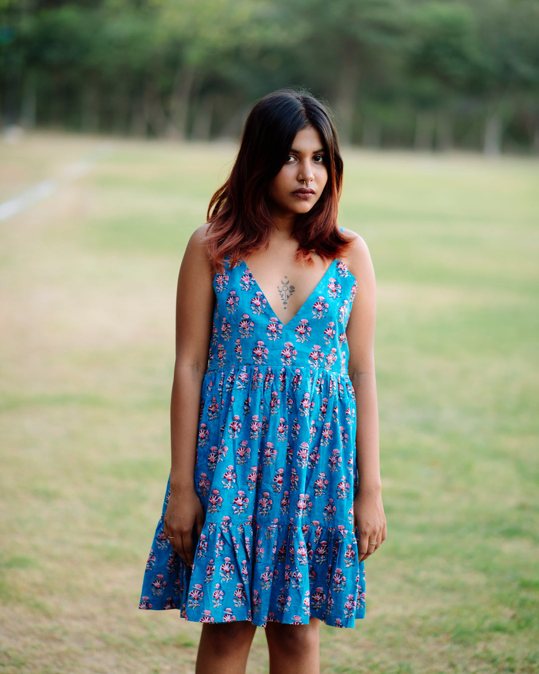 CORAL BLOSSOM RAPID SHORT DRESS