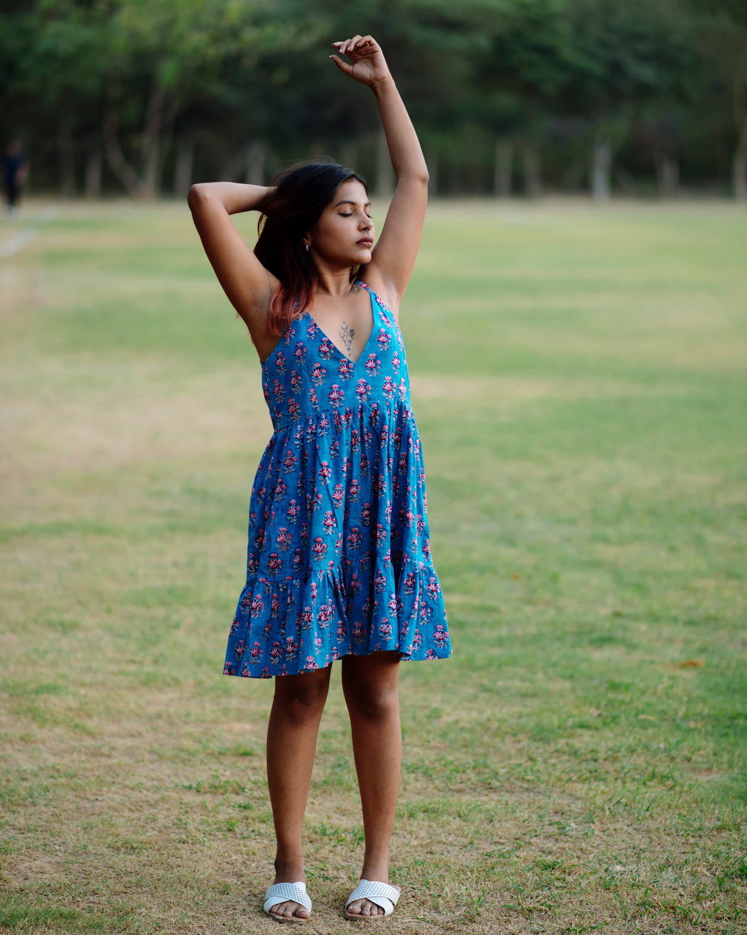 CORAL BLOSSOM RAPID SHORT DRESS