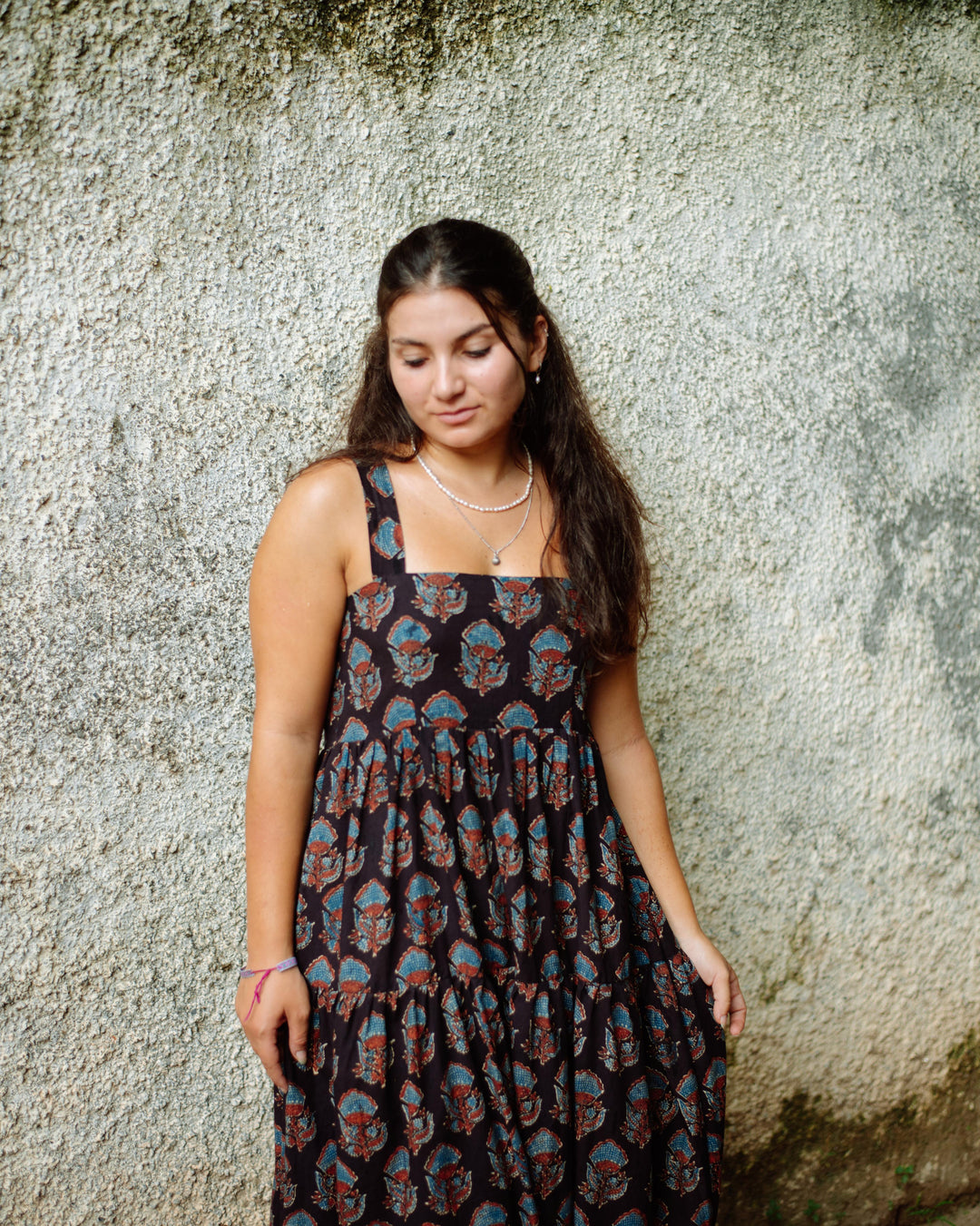 NILA GULDASTA AJRAKH MAXI DRESS