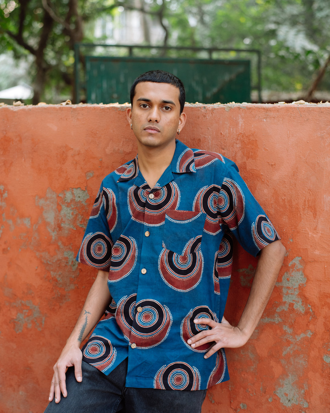 INDIGO NAZAR BATTU AJRAKH SHIRT