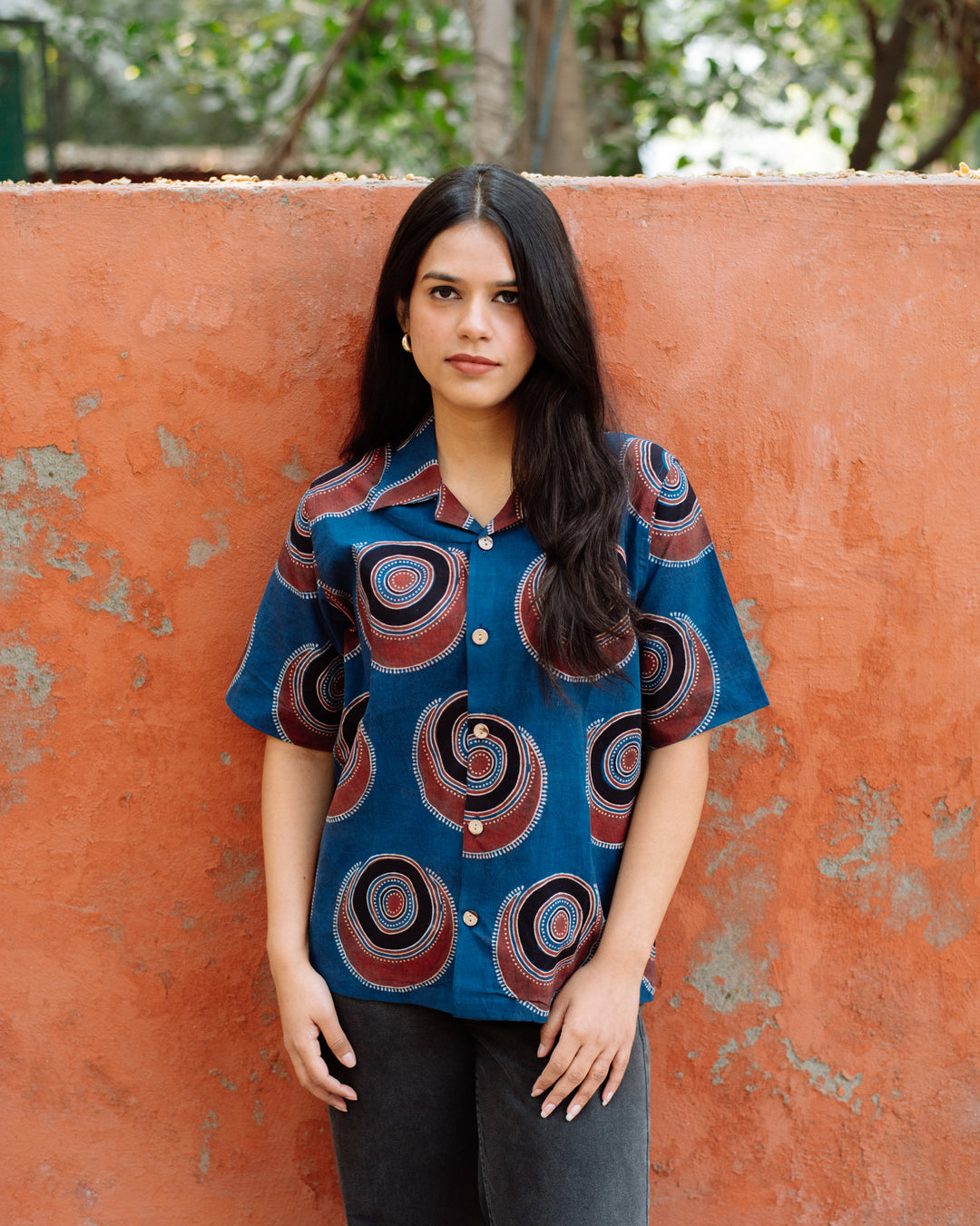 INDIGO NAZAR BATTU AJRAKH SHIRT