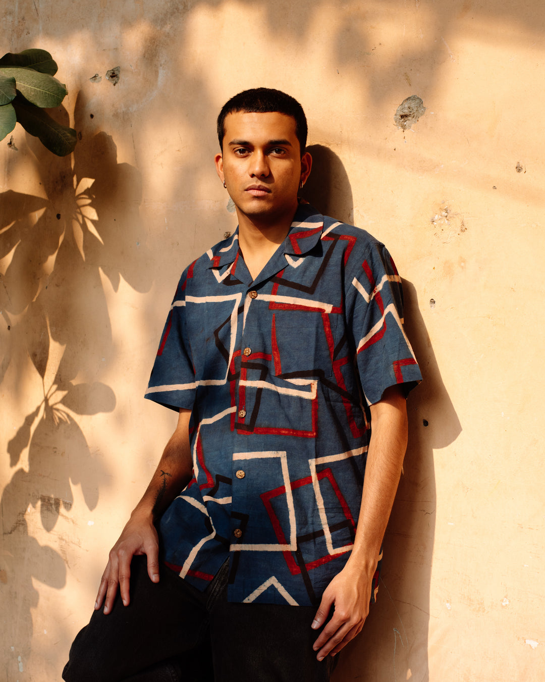 INDIGO SQUARE AJRAKH SHIRT