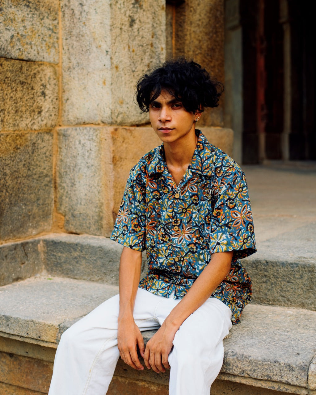 BLUE CRAYON BAGRU SHIRT