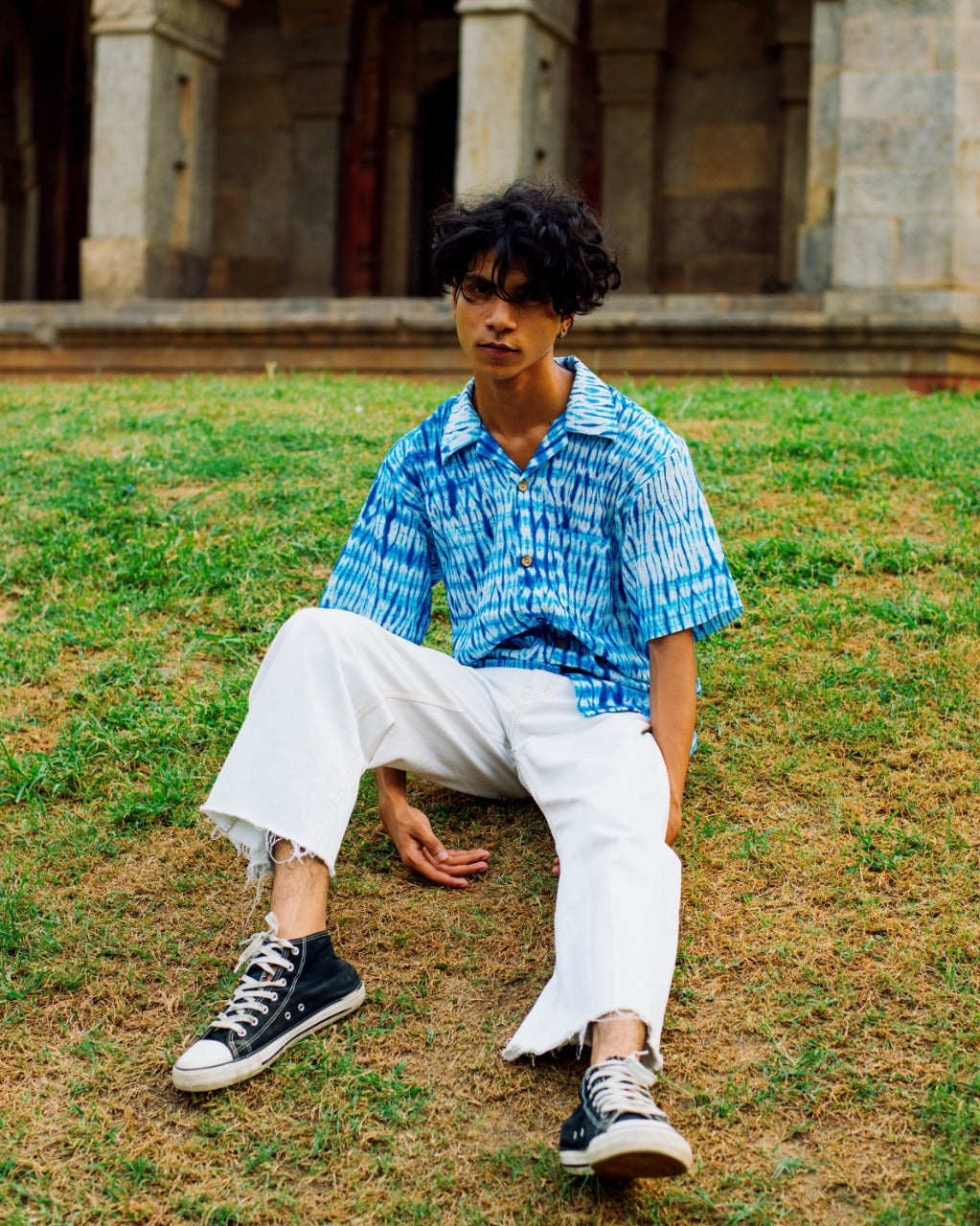 BLUE SHIBORI SHIRT