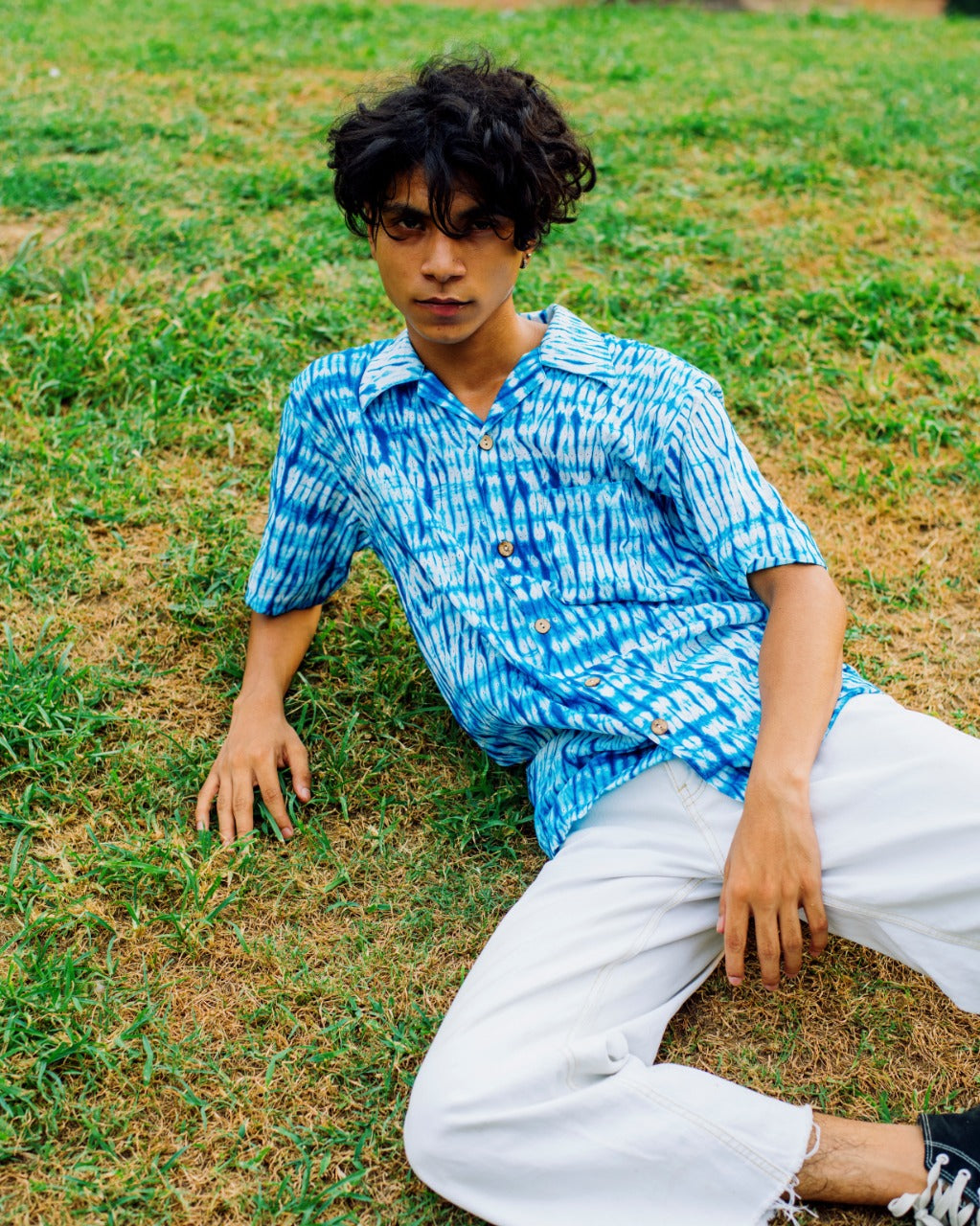 BLUE SHIBORI SHIRT