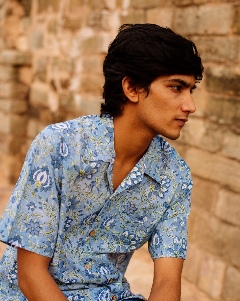 SKY BLUE FLORAL RAPID SHIRT
