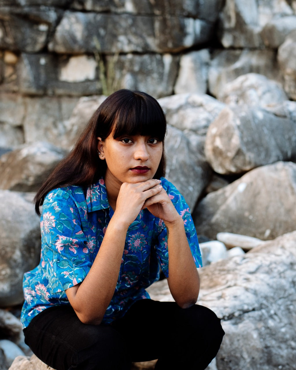 BLUE BUTTERFLY RAPID SHIRT