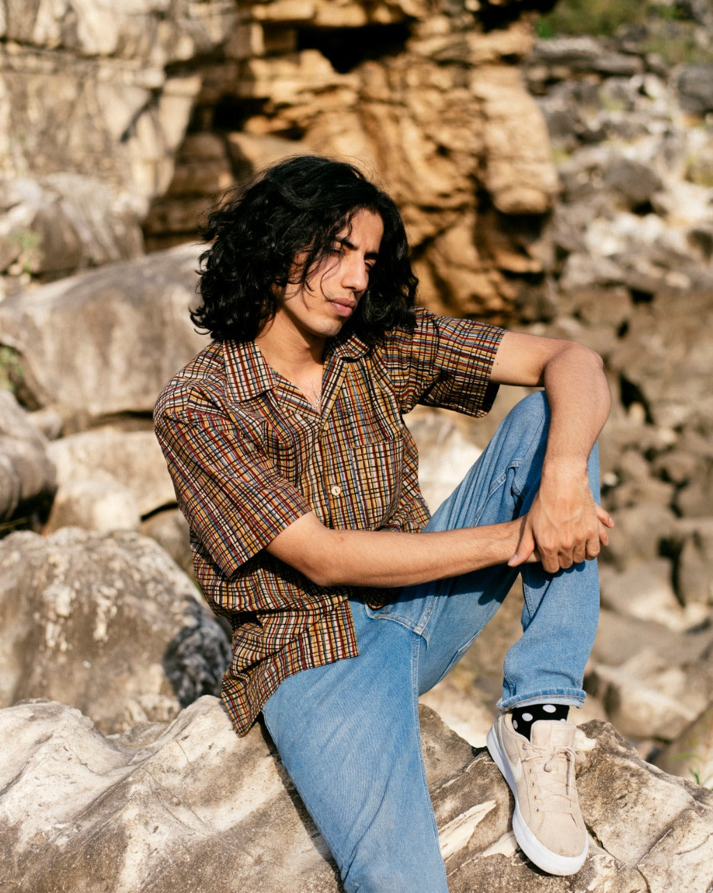 MULTI CHECKED BAGRU SHIRT