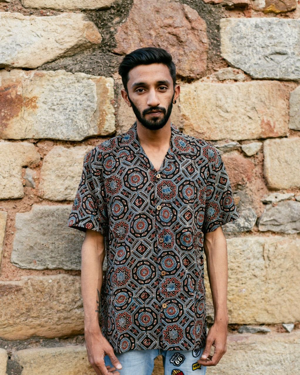 BLACK SACRED AJRAKH SHIRT