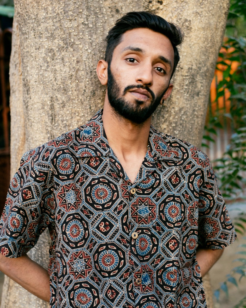 BLACK SACRED AJRAKH SHIRT