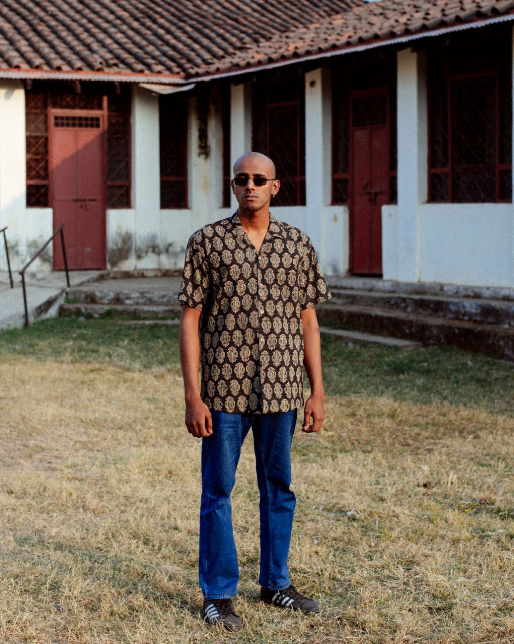 BLACK BEETLE AJRAKH SHIRT