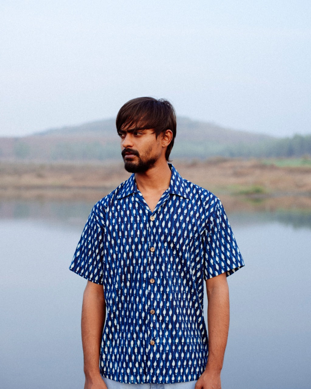 SPERM INDIGO BAGRU SHIRT