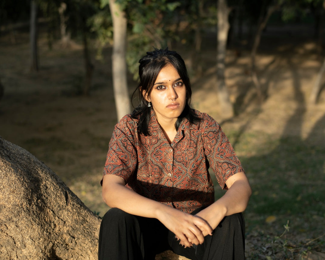 KAALI BINDI AJRAKH SHIRT
