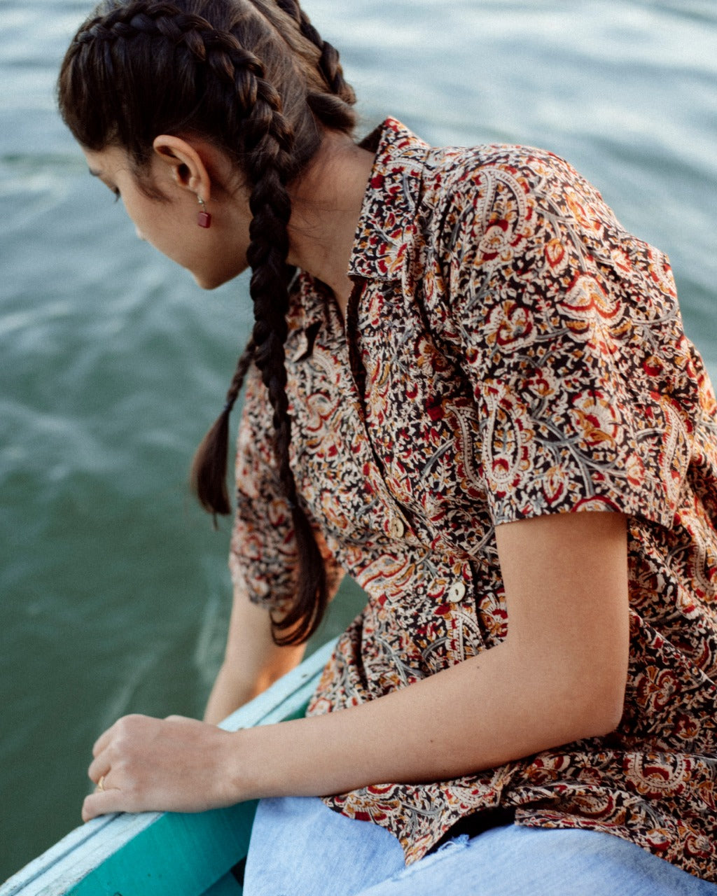 FLORAL LEAF KALAMKARI SHIRT