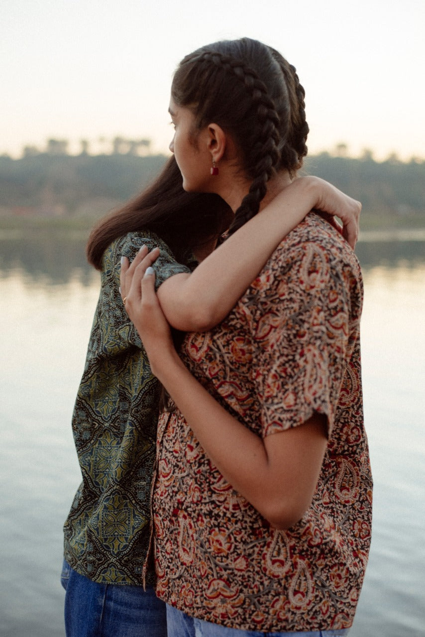 FLORAL LEAF KALAMKARI SHIRT