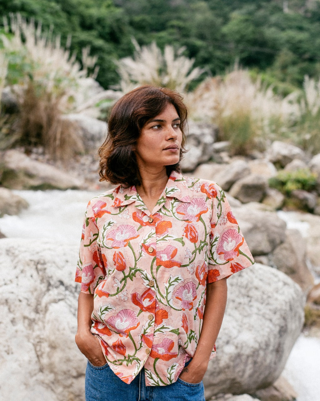 PALE PINK FLORAL RAPID SHIRT