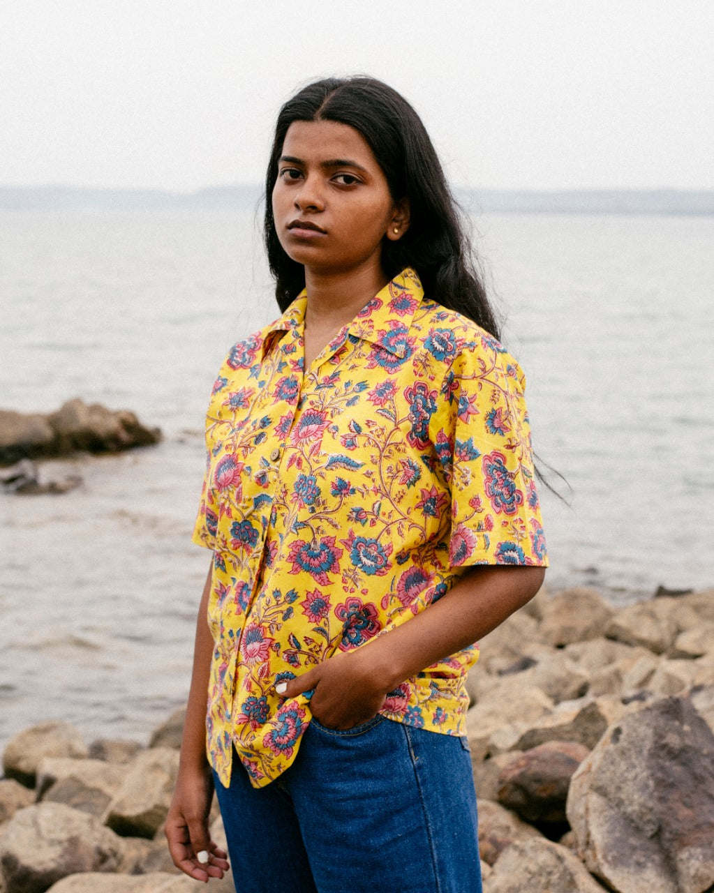 YELLOW FLORAL RAPID SHIRT