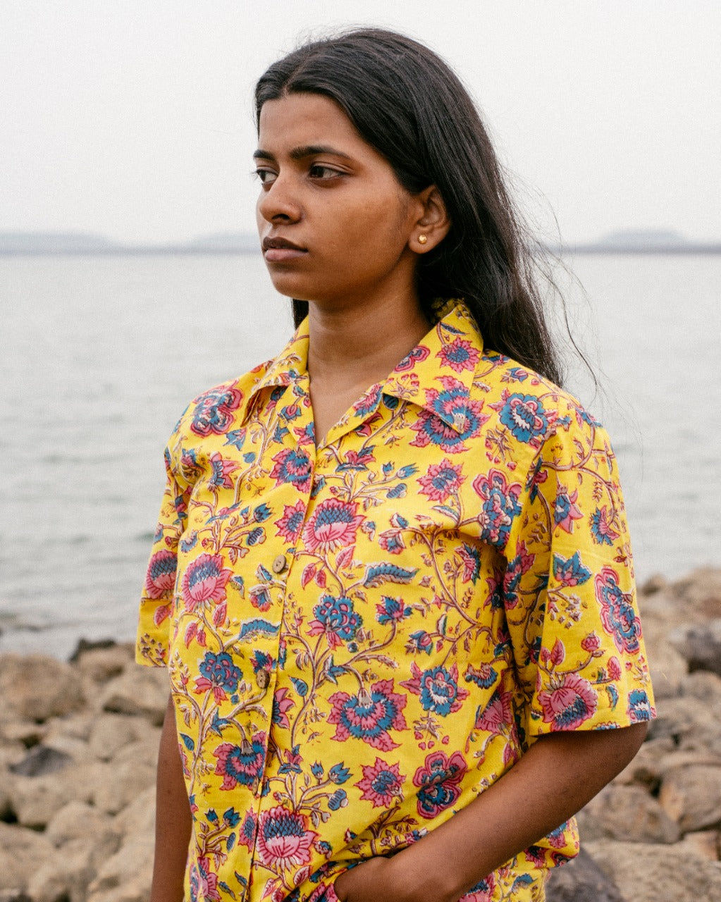 YELLOW FLORAL RAPID SHIRT