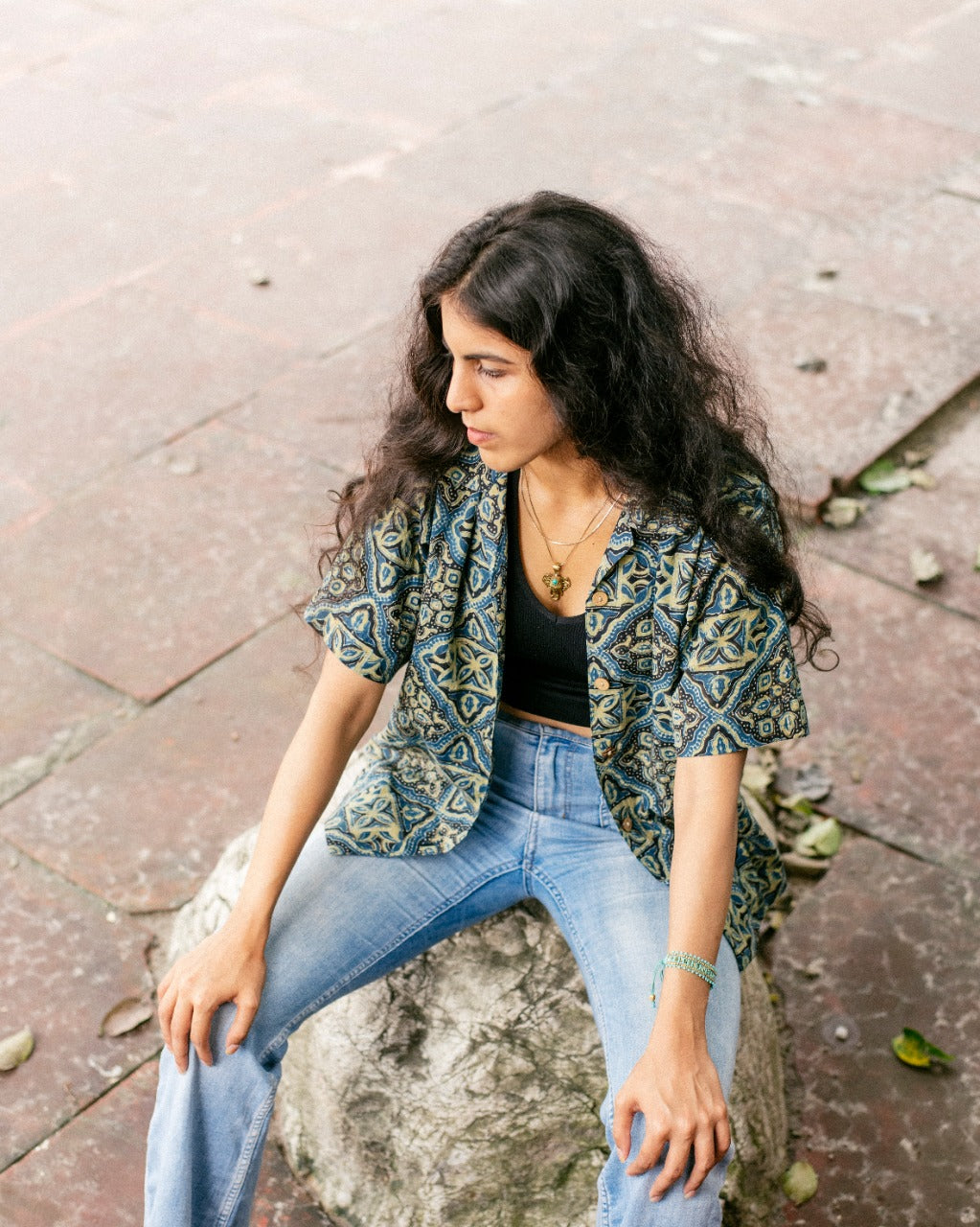 BLUE SACRED AJRAKH SHIRT