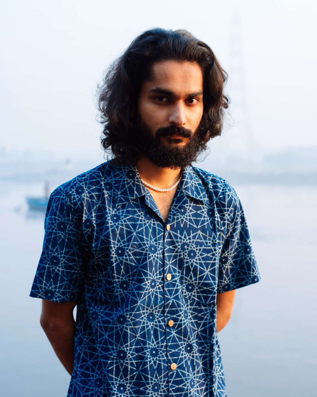 PSYCHEDELIC INDIGO DABU SHIRT