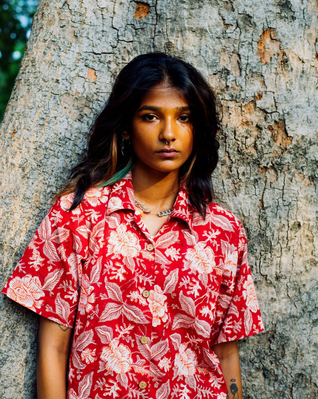 RED TROPICAL RAPID SHIRT