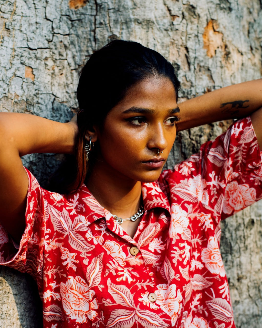 RED TROPICAL RAPID SHIRT