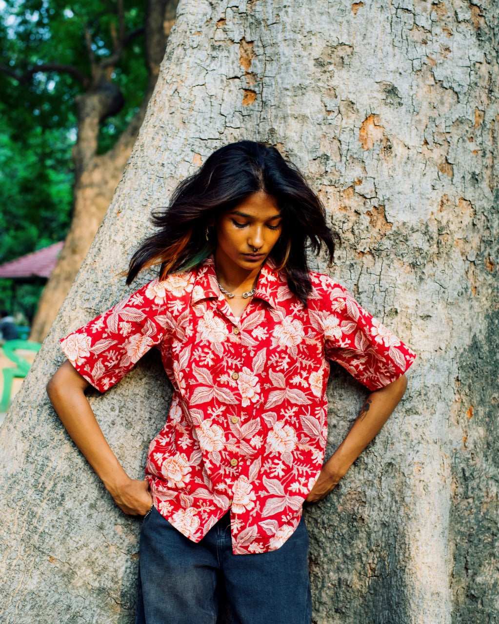 RED TROPICAL RAPID SHIRT