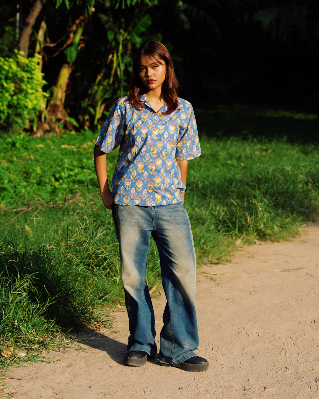 BLUE LAGOON FLORAL RAPID SHIRT