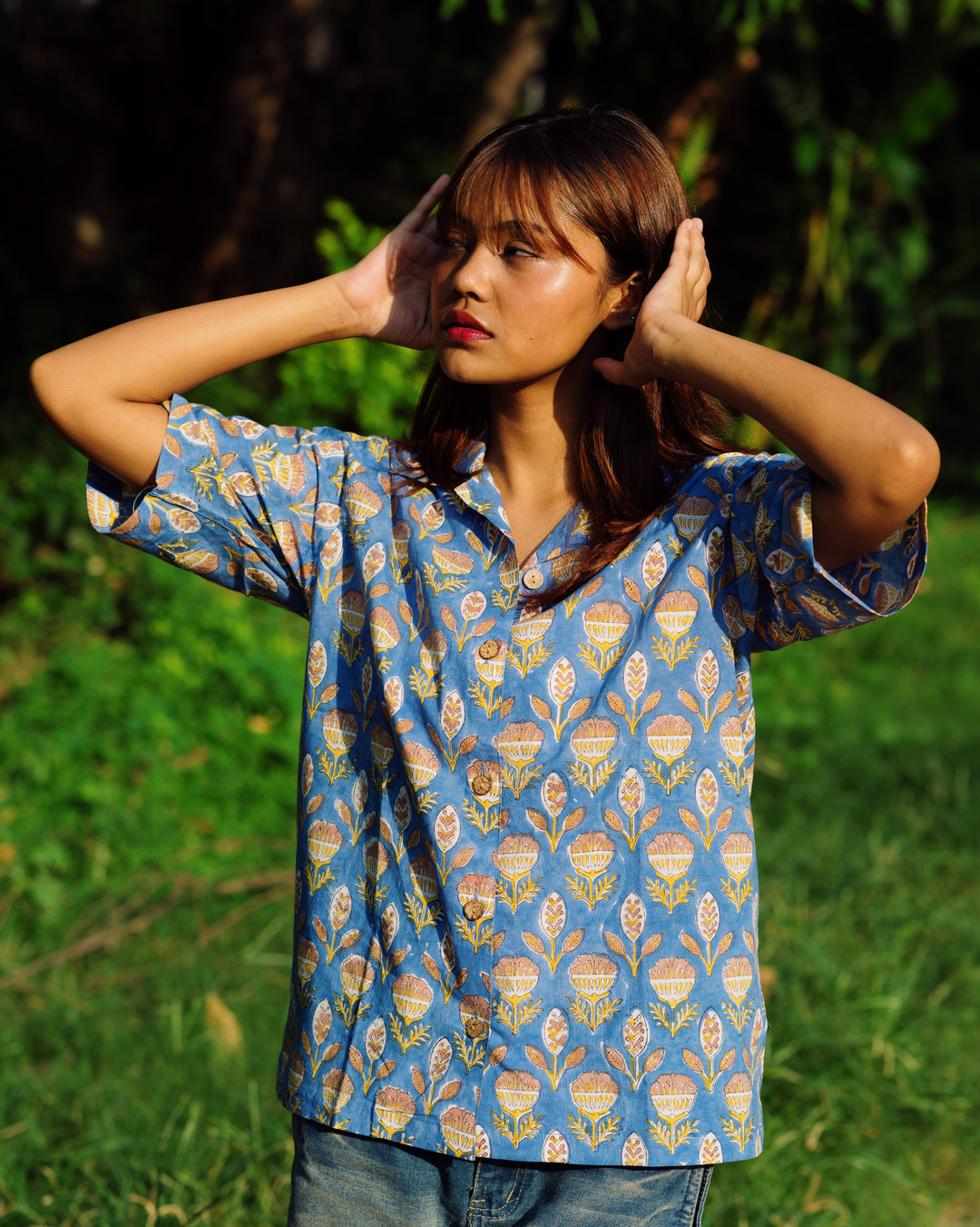 BLUE LAGOON FLORAL RAPID SHIRT