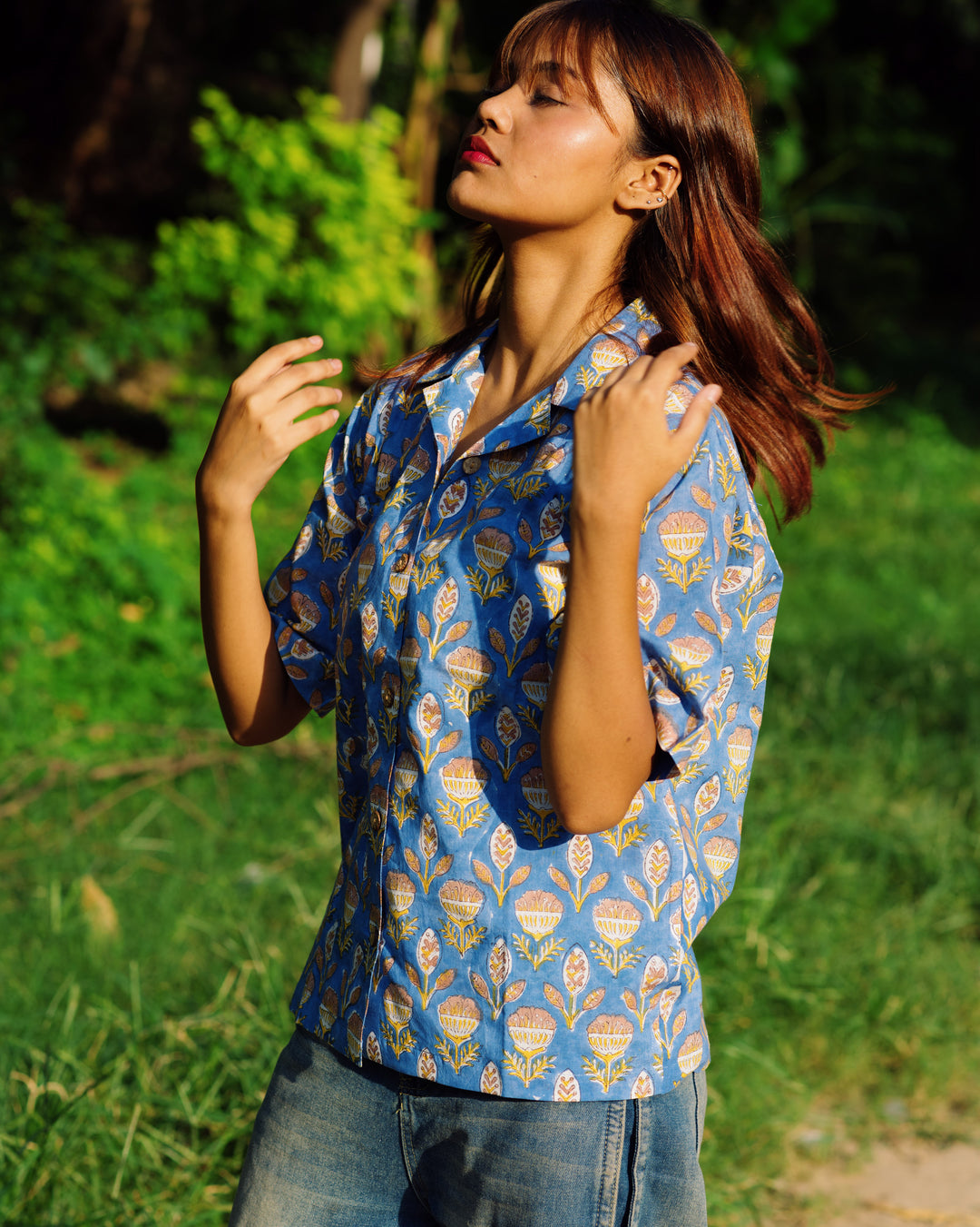 BLUE LAGOON FLORAL RAPID SHIRT