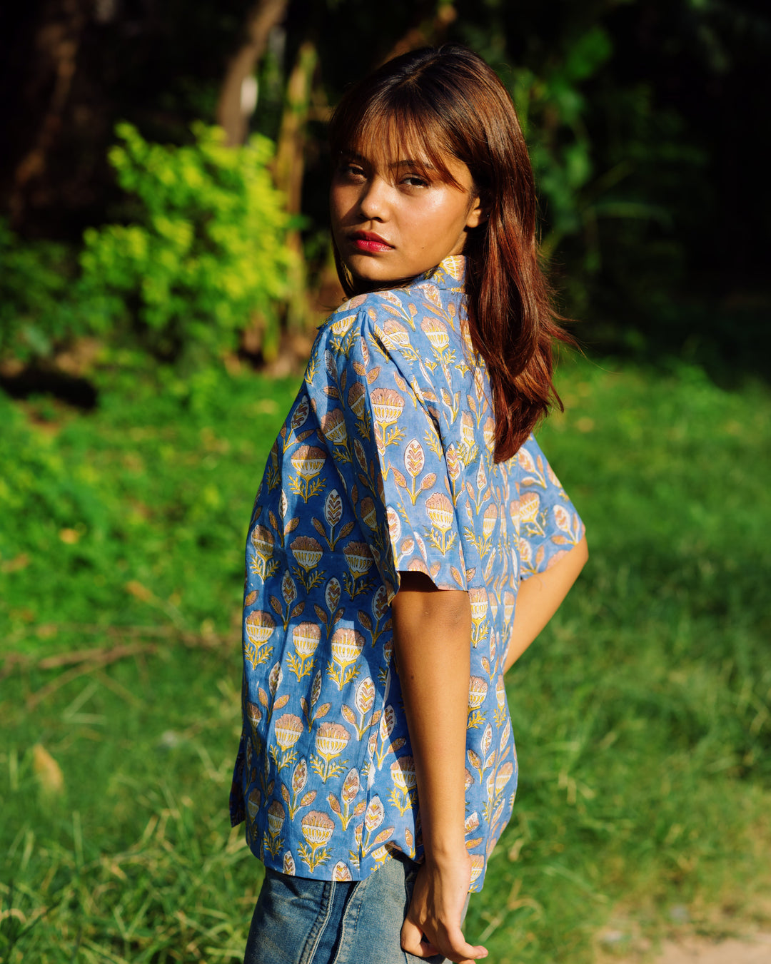 BLUE LAGOON FLORAL RAPID SHIRT