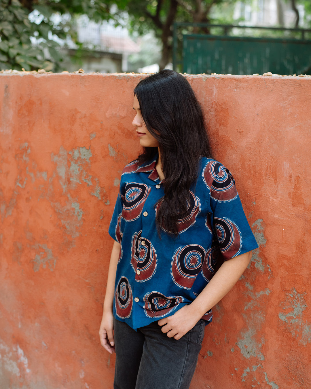 INDIGO NAZAR BATTU AJRAKH SHIRT