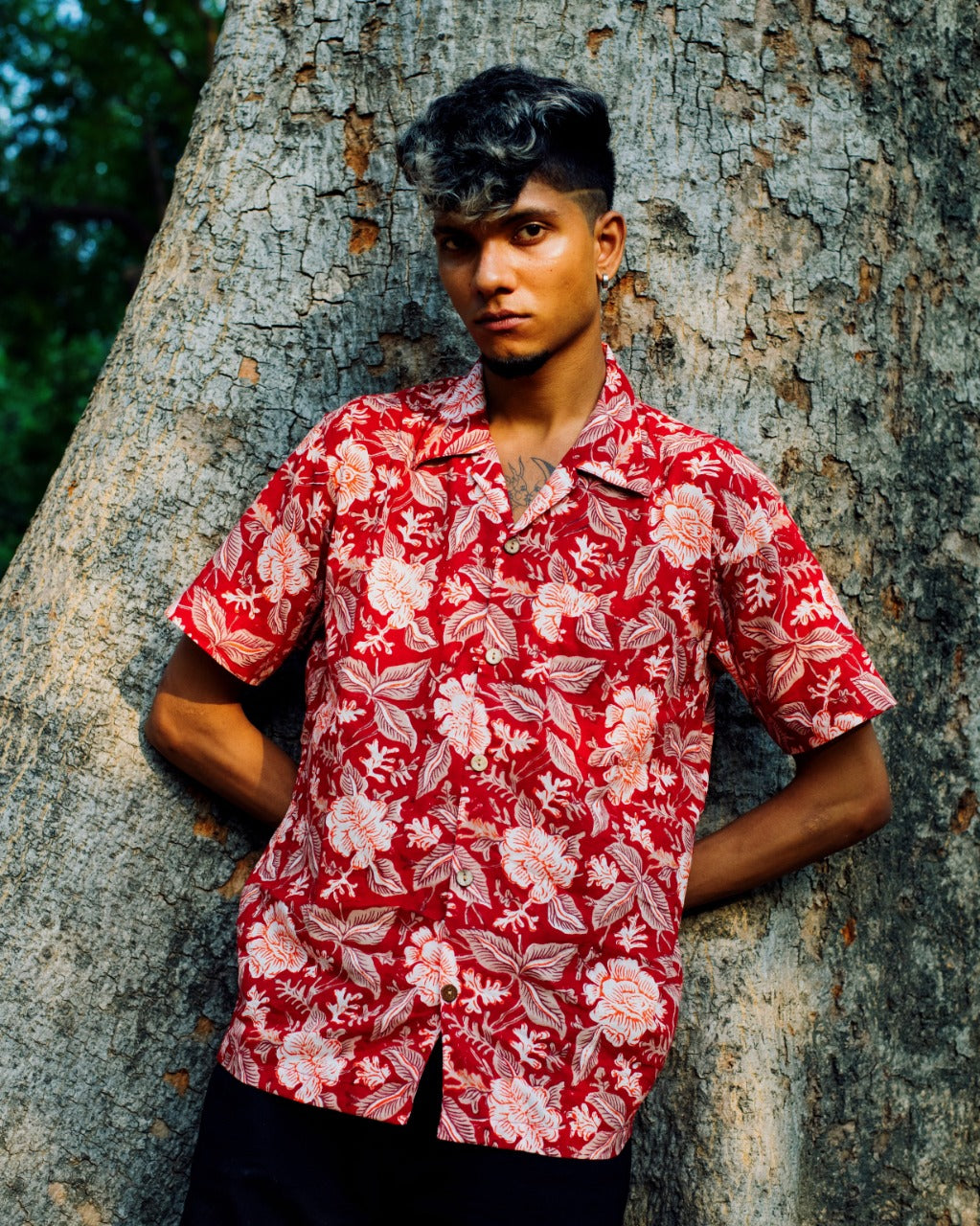 RED TROPICAL RAPID SHIRT