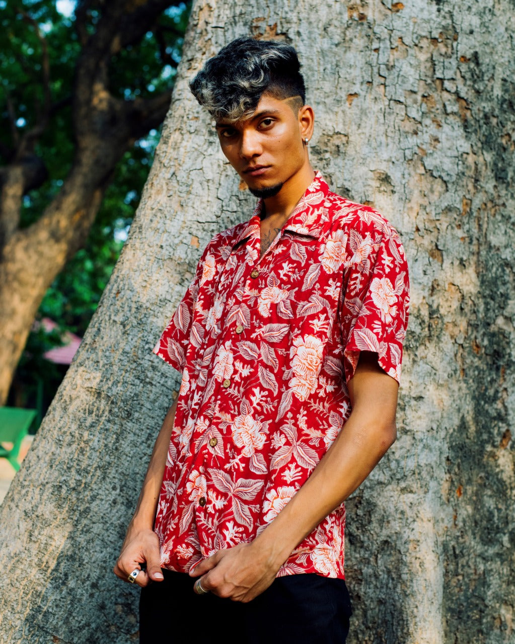 RED TROPICAL RAPID SHIRT